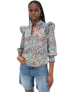 Shoshanna Bevil Top - Blue