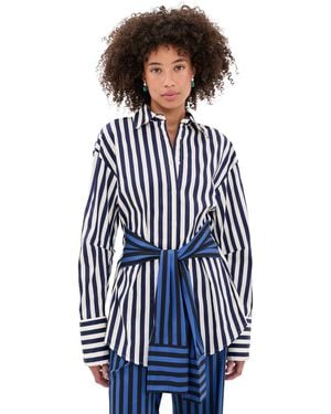 Simon Miller Inna Poplin Button Down Shirt - Blue
