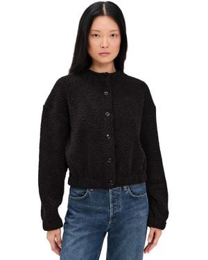 Leset Mica Collarless Blouson Jacket - Black
