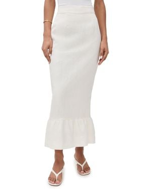 Posse Matilda Column Skirt - White