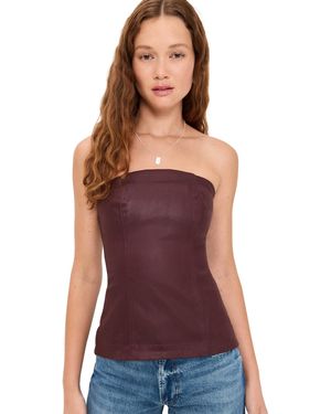 DL1961 Coated Denim Bustier - Purple