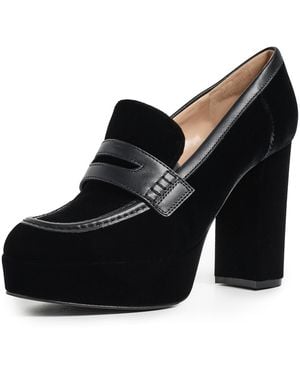 Gianvito Rossi Hadden Velluto Calfskin Heels - Black