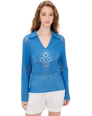 Rails Louiza Crochet Sweater - Blue