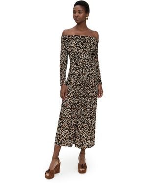 FARM Rio Tiny Flowers Long Sleeve Maxi Dress - Multicolor