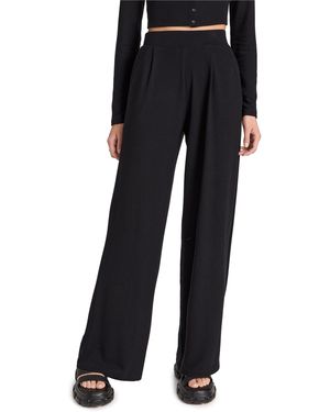 Leset Lauren Pleated Pocket Pants - Black
