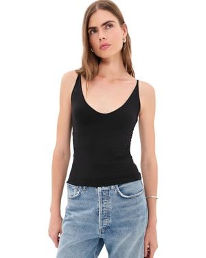 Free People Seamless V Neck Cami - Black