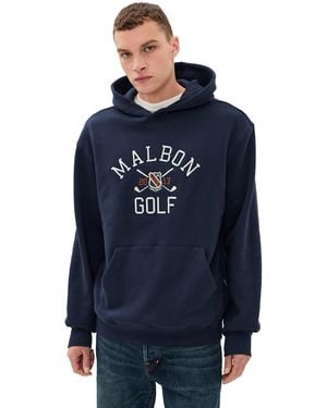 Malbon Golf Fesque Crest Hoodie - Blue