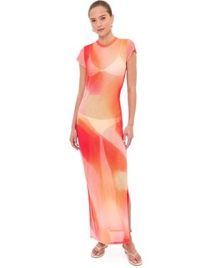 Jonathan Simkhai Fia Maxi Coverup Dress - Red