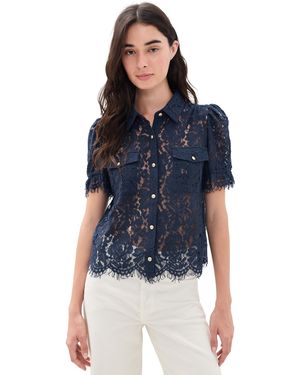 Generation Love Mikaelle Lace Shirt - Blue