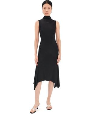 Off-White c/o Virgil Abloh Fluid Jersey Midi Dress - Black