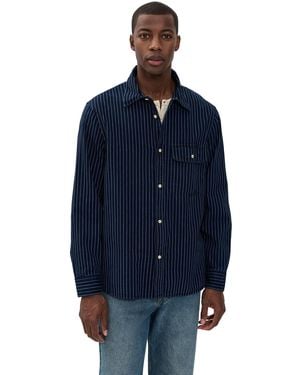 Madewell Dyed Stripe Work Shirt - Blue