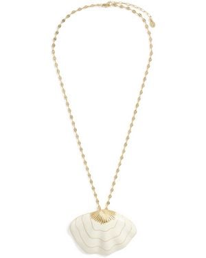 Clare V. Clamshell Pendant Necklace - White