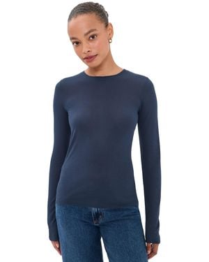 La Ligne Long Sleeve Feather Weight Tee - Blue