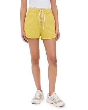 Les Tien Serena Scallop Shorts - Yellow