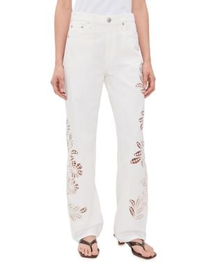 Rag & Bone Shea Full Straight Jeans - White