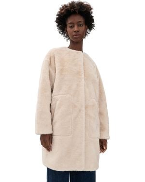 Citizens of Humanity Martina Long Sherpa Coat - Natural