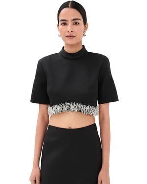 Jonathan Simkhai Jalen Cropped Top - Black