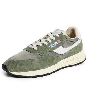 Autry Reelwind Low Nylon Suede Sneakers - Green
