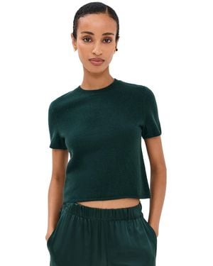 SABLYN Charleston Relaxed Cashmere Crewneck Tee - Green