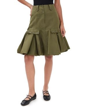 ROKH Puff Hem Skirt - Green