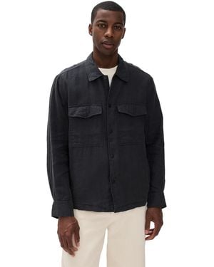 Rag & Bone Angus Linen Shirt Jacket - Black