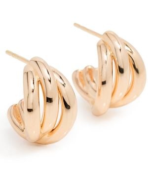 EF Collection Knot Huggie Earrings - Multicolour