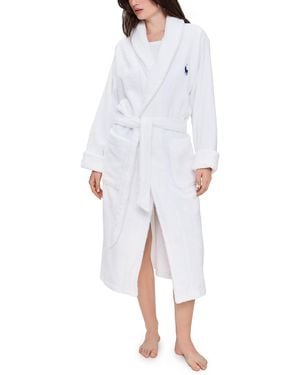 Polo Ralph Lauren Printed Back Bear Robe - White