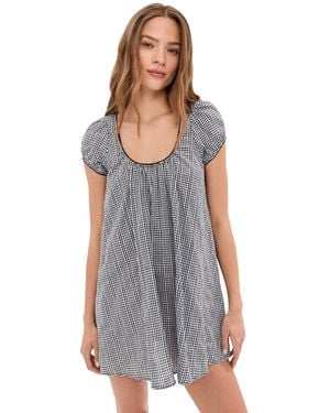 Le Bos Babydoll Mini Dress - Gray