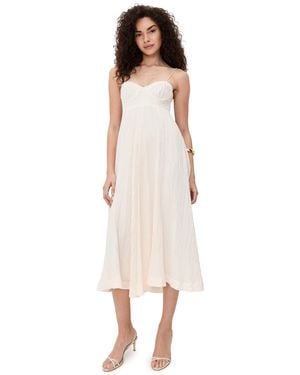 knee length dresses for ladies Harden Pleated Strapless Midi – AMUR main image 0