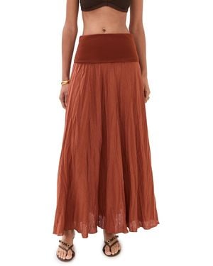 Johanna Ortiz Mocca Light And Sound Ankle Skirt - Red