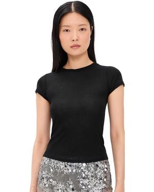 Paris Georgia Basics Sheer Baby Tee - Black