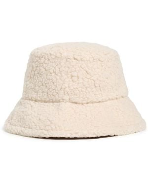 Hat Attack Sherpa Reversible Bucket Hat - Natural