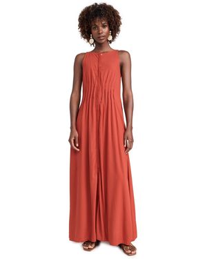 87Origins Fehintola Pleat Dress - Red