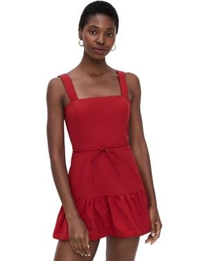 Amanda Uprichard Danner Skort Romper - Red