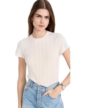 RE/DONE Pointelle Baby Tee - White