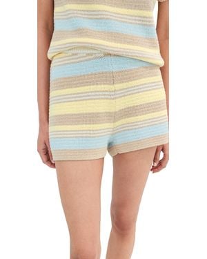 Le Bos Striped Boucle Shorts - Multicolor