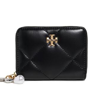 Tory Burch Kira Diamond Quilt Charm Wallet - Black
