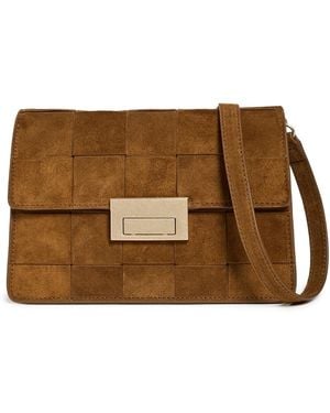 Loeffler Randall Delphine Leather Clutch - Brown
