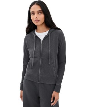 James Perse Vintage French Terry Zip Hoody - Black