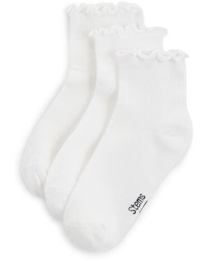 Stems Everyday Classic Ruffle Socks 3 Pack - White