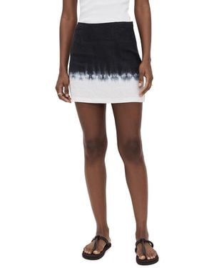 STAUD Brava Linen Skirt - Black