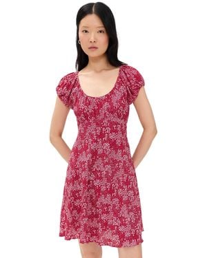 Madewell Textured Crepe Scoop Neck Mini Dress