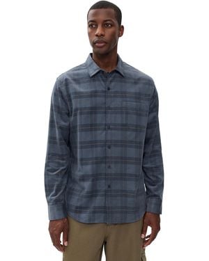 Vince Corduroy Hamilton Plaid Long Sleeve - Blue