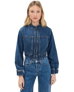 Alice + Olivia Mateo Denim Carpenter Jacket - Blue