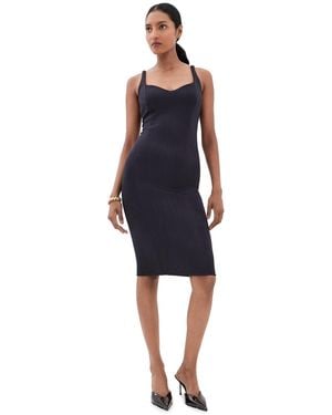 Balmain Bodycon Compact Jersey Knee Length Dress - Blue
