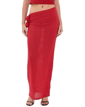 Lioness Soul Mate Maxi Skirt - Red