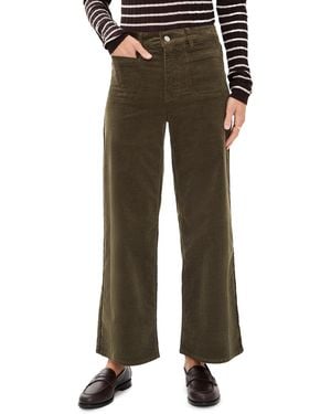 FRAME Le Petite Pixie Slim Corduroy Pants - Green