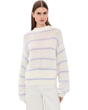 Lisa Yang Sabelle Striped Cashmere Sweater - White