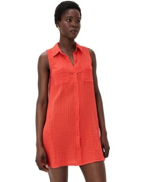 Z Supply Aden Mesh Dress in Black | Lyst