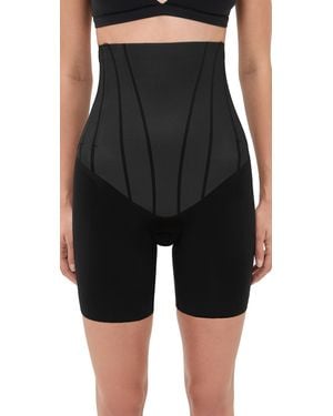 Spanx High-Waisted Mid-Thigh Shorts - Black